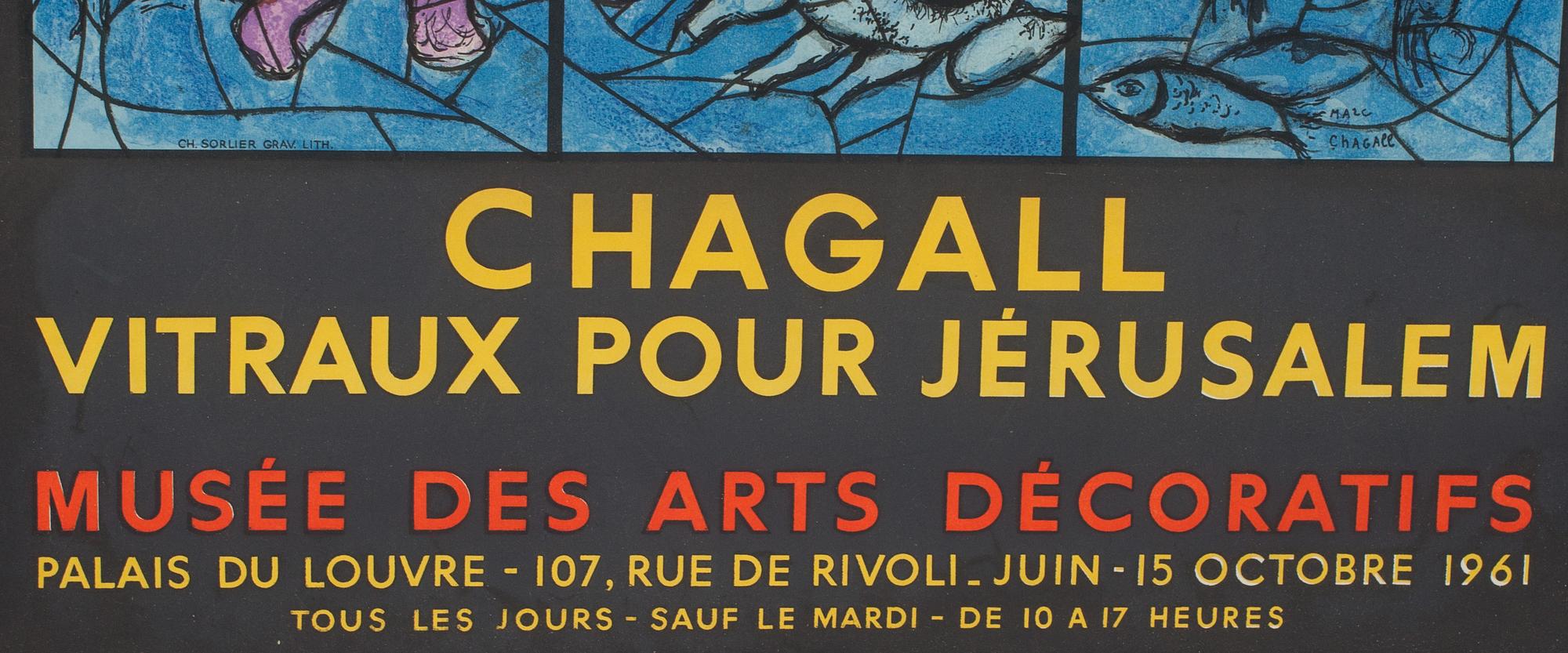 MARC CHAGALL, affisch, Mourlot 1961.