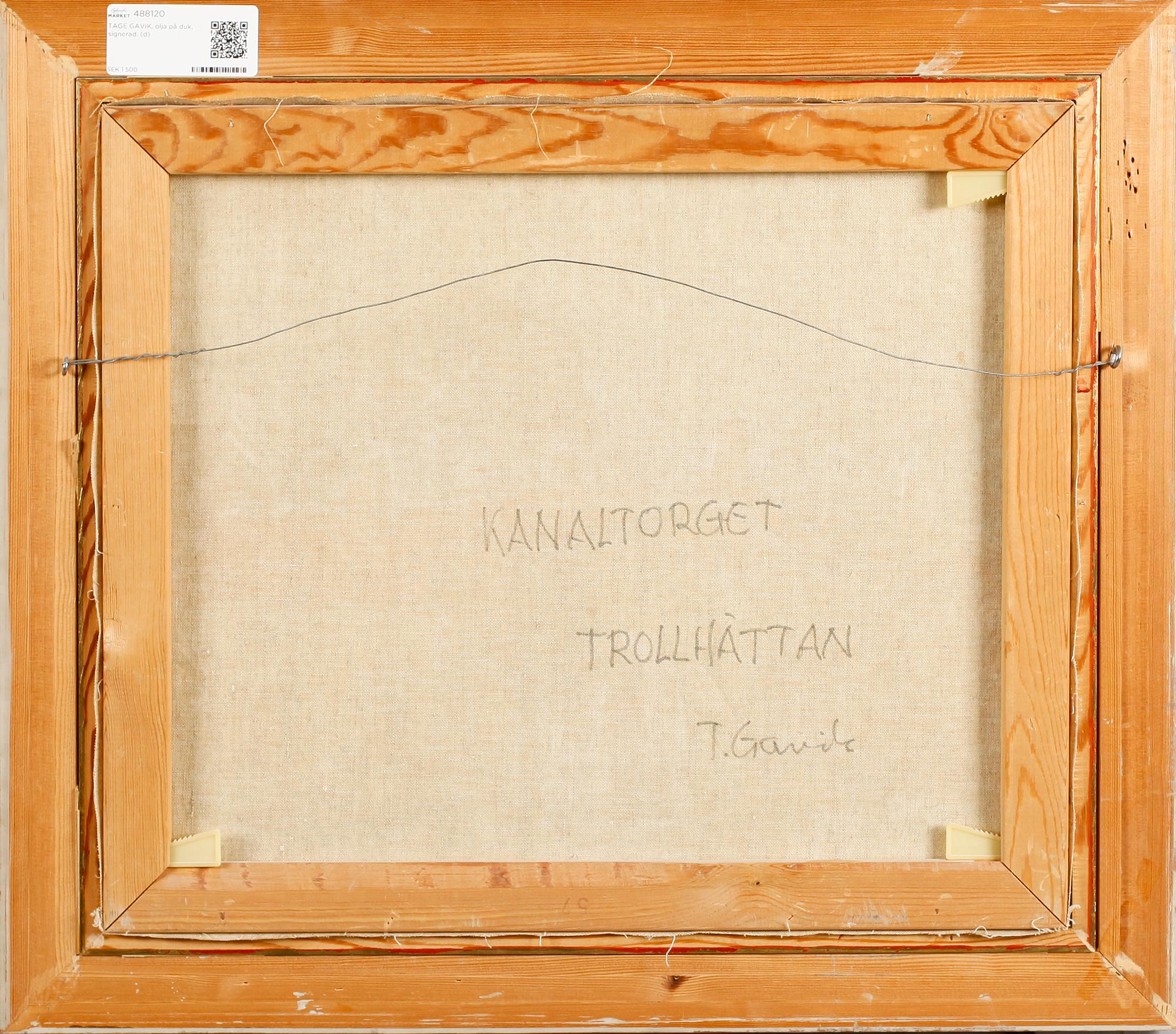 TAGE GAVIK, olja på duk, signerad.