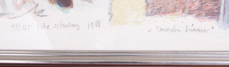 OLDENBURG, ACKE. Färglitografi. Sign o numr 44/125, dat 1988.