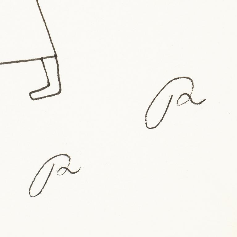 Roger Risberg, indian ink drawing, signed. Executed in 2008.