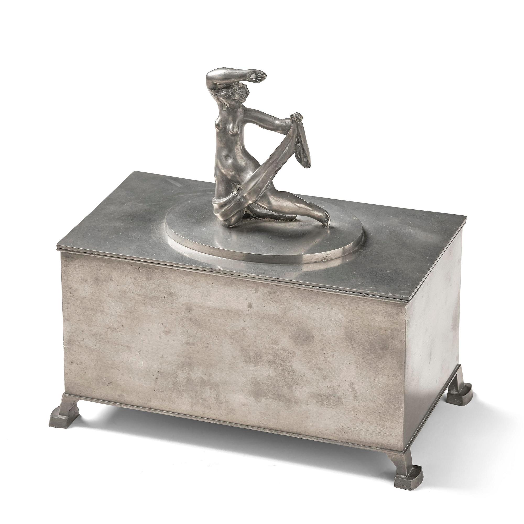 Nils Fougstedt, & Thorvald Alef, a pewter box model A 811, Firma Svenskt Tenn, Stockholm, 1929.
