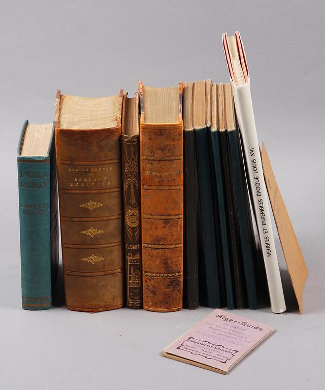PARTI BÖCKER, 11 st, bla "Meubles et Ensembles Epoque Louis XVI". 1800-1900-tal.
