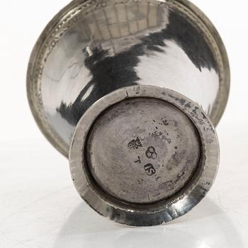 A Swedish silver beaker, mark of Johan Söderdahl, Söderköping 1777.