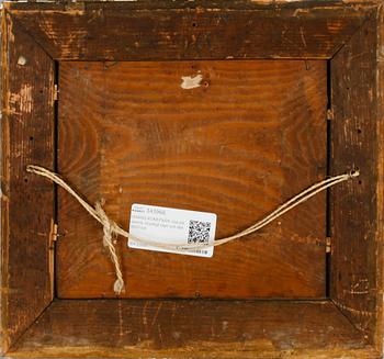 OKÄND KONSTNÄR, 1800-tal, olja på pannå, otydligt sign och dat.