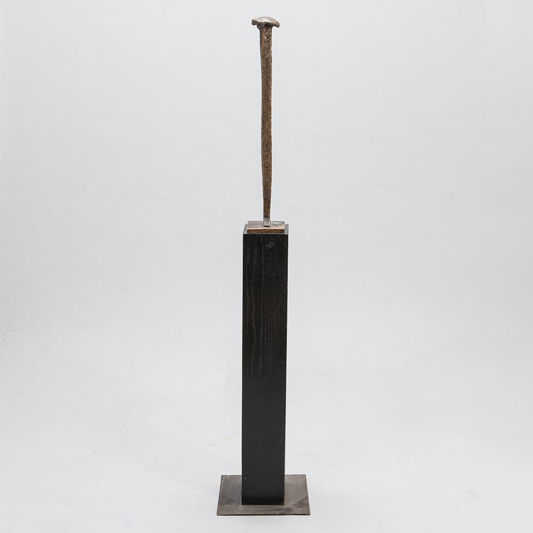 Juha Ojansivu, bronze and oak, signed and dated 2013, numbered 1/1.