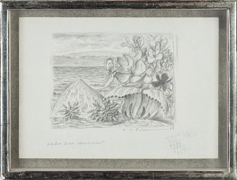Karl Axel Pehrson, pencil drawing, signed and dated -78.