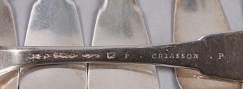 BESTICK, 21 delar, silver. Laurent Labbé, Paris 1829-1852.