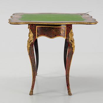 A Boulle style card table, end of the 19th Century.