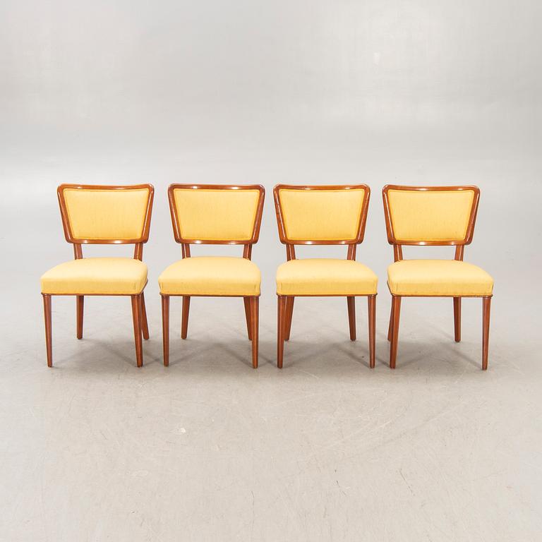 A set of ten Swedish modern 1950s mahogany chairs.