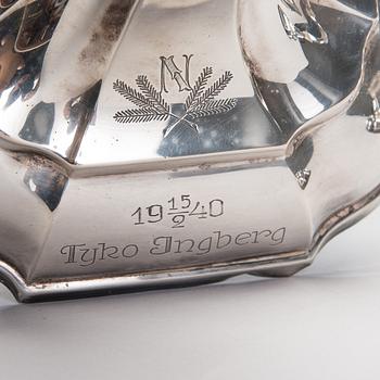 LJUSSTAKAR, ett par, silver, finska kontrollstämplar 1939.