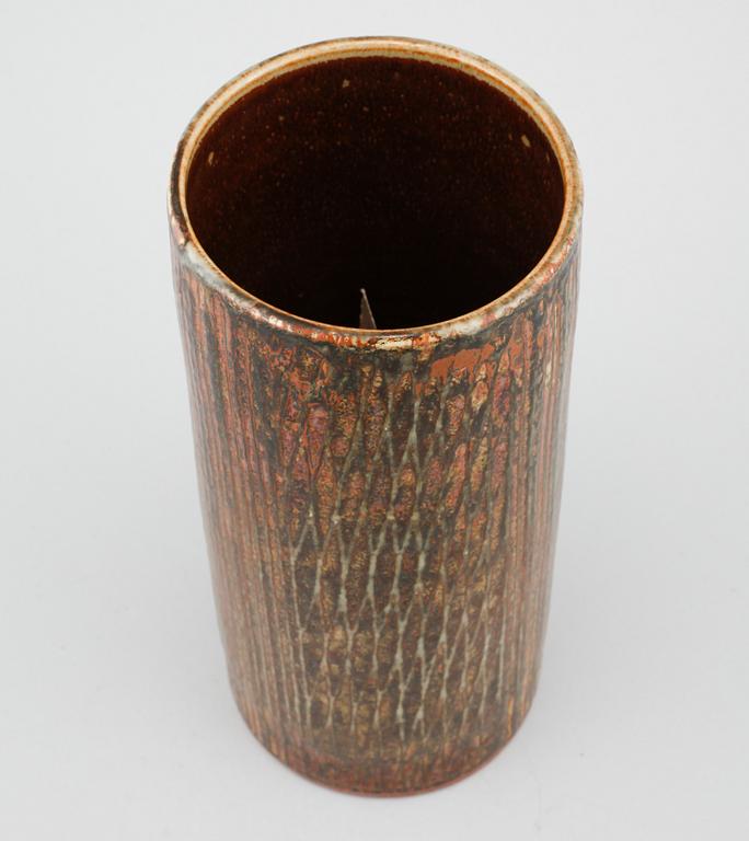 Unique stoneware vase by CARL-HARRY STÅLHANE, Rörstrand, signed and dated -59.