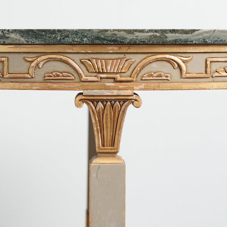 Axel Einar Hjorth, attributed to, a marble top Swedish Grace table, Nordiska Kompaniet 1920-30's.