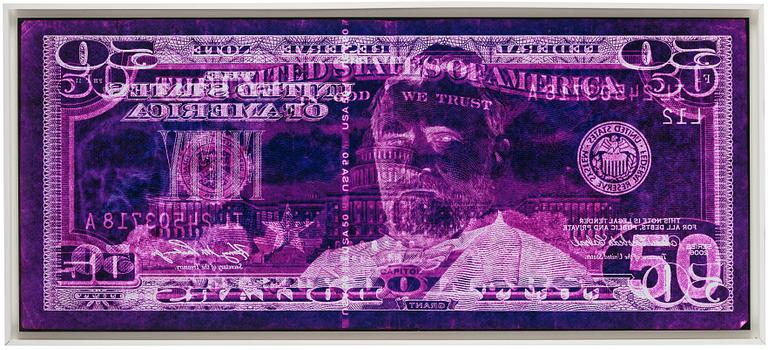 David LaChapelle, "Negative Currency: Fifty Dollar Bill Used As Negative", 1990 - 2008.