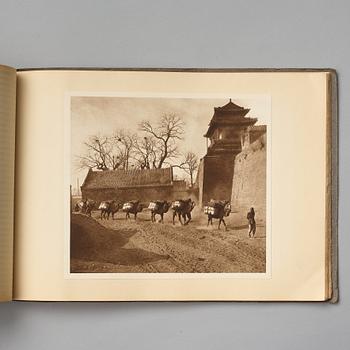 Two volumes of photo albums by Donald Mennie, 'Pictures of Peking', 1920.