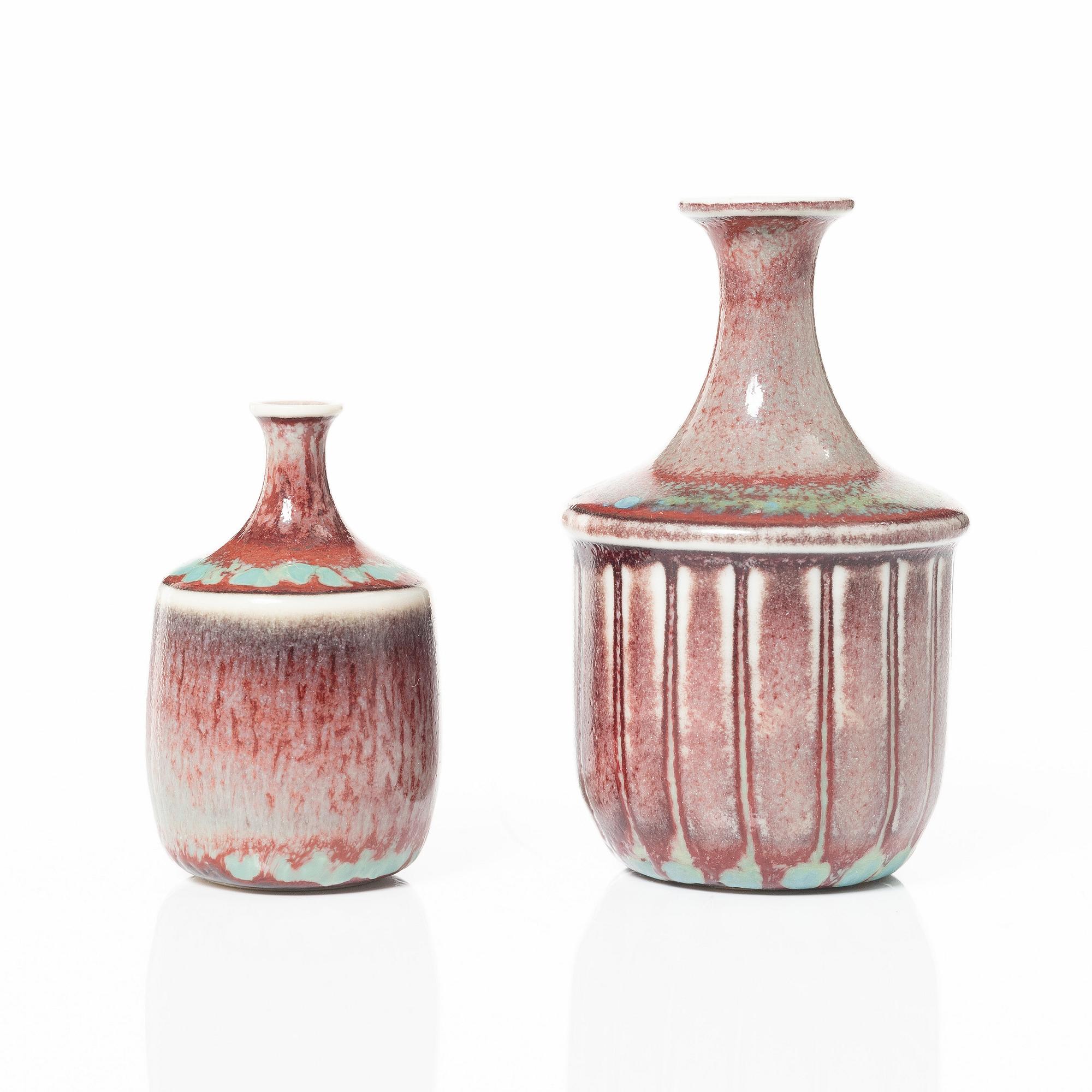 Stig Lindberg, four stoneware miniatures, Gustavsberg.