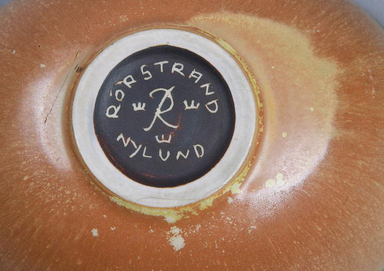 SKÅL samt VAS, stengods, Gunnar Nylund resp Carl Harry Stålhane, Rörstrand.