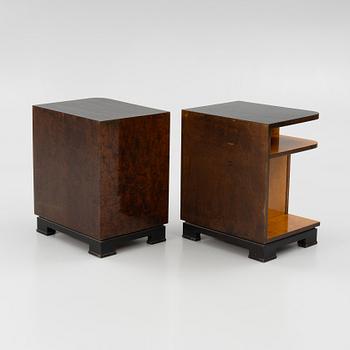 Svenska Möbelfabrikerna, sängbord, ett par, "Svea", Bodafors, 1930-tal.