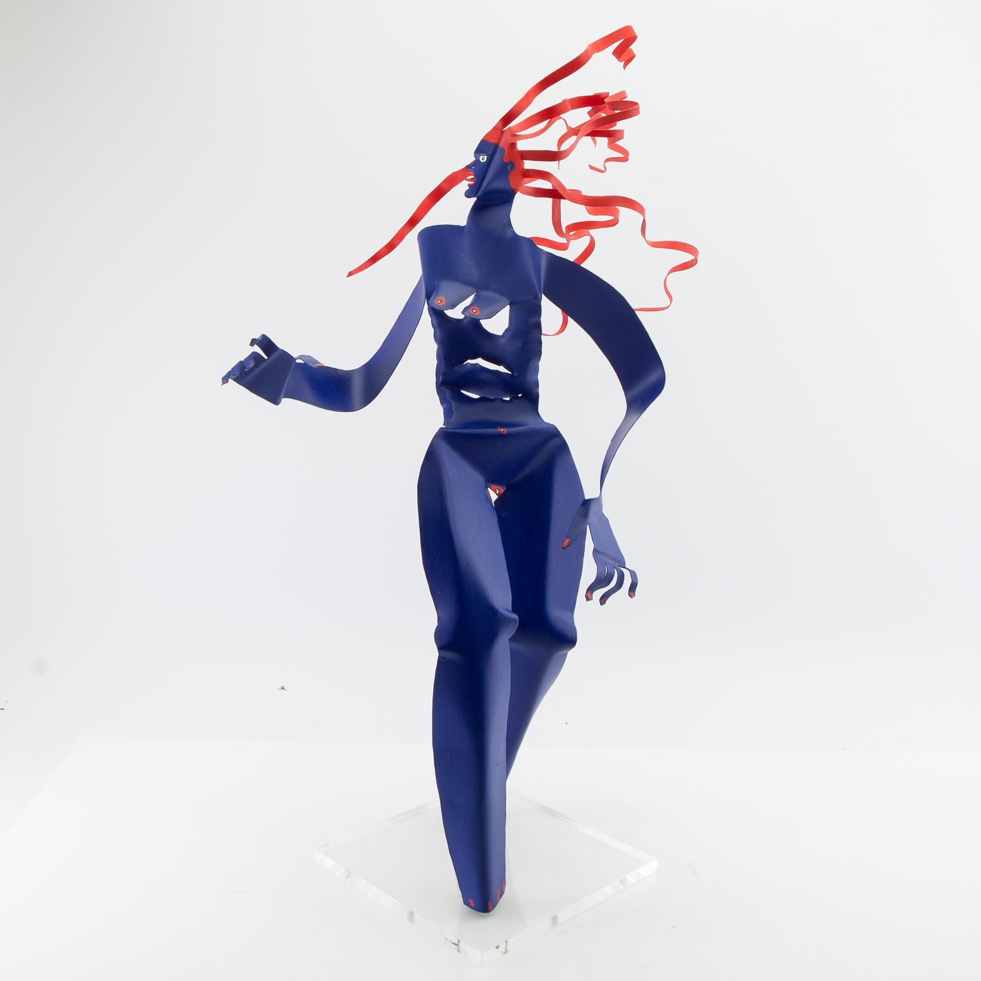 Timo Solin, Sculpture Woman with Red Hair.