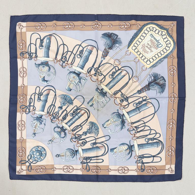 Hermès, scarf "Cliquetis" vintage.