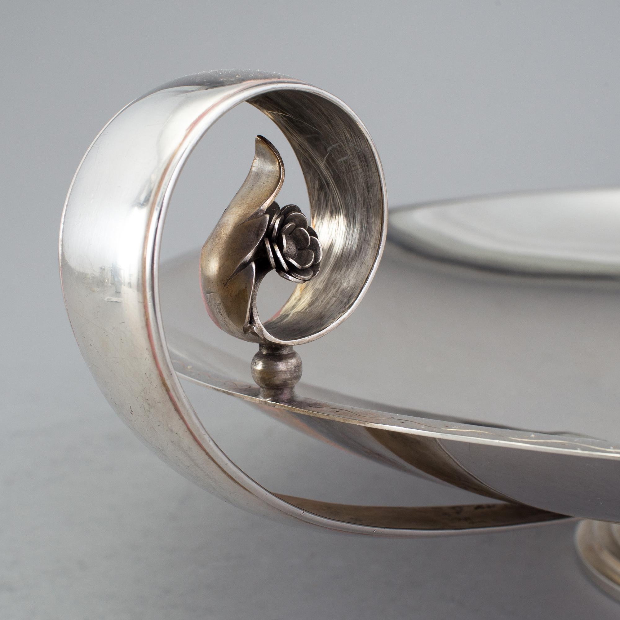 ATELIER BORGILA, skålfat, Stockholm 1930, silver 925/1000.