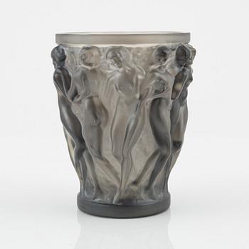 René Lalique, a glass vase, 'Bacchantes', France, signed.