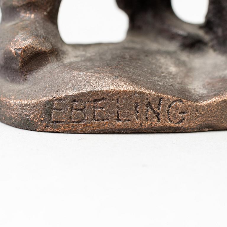 ALLAN EBELING, skulptur, brons, signerad Ebeling, Torshälla.