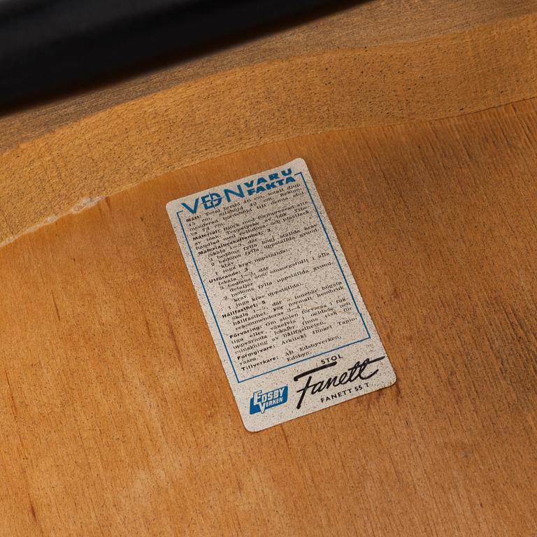 ILMARI TAPIOVAARA, stolar, ett par, Fanett, Edsbyverken, 1900-talets andra hälft.