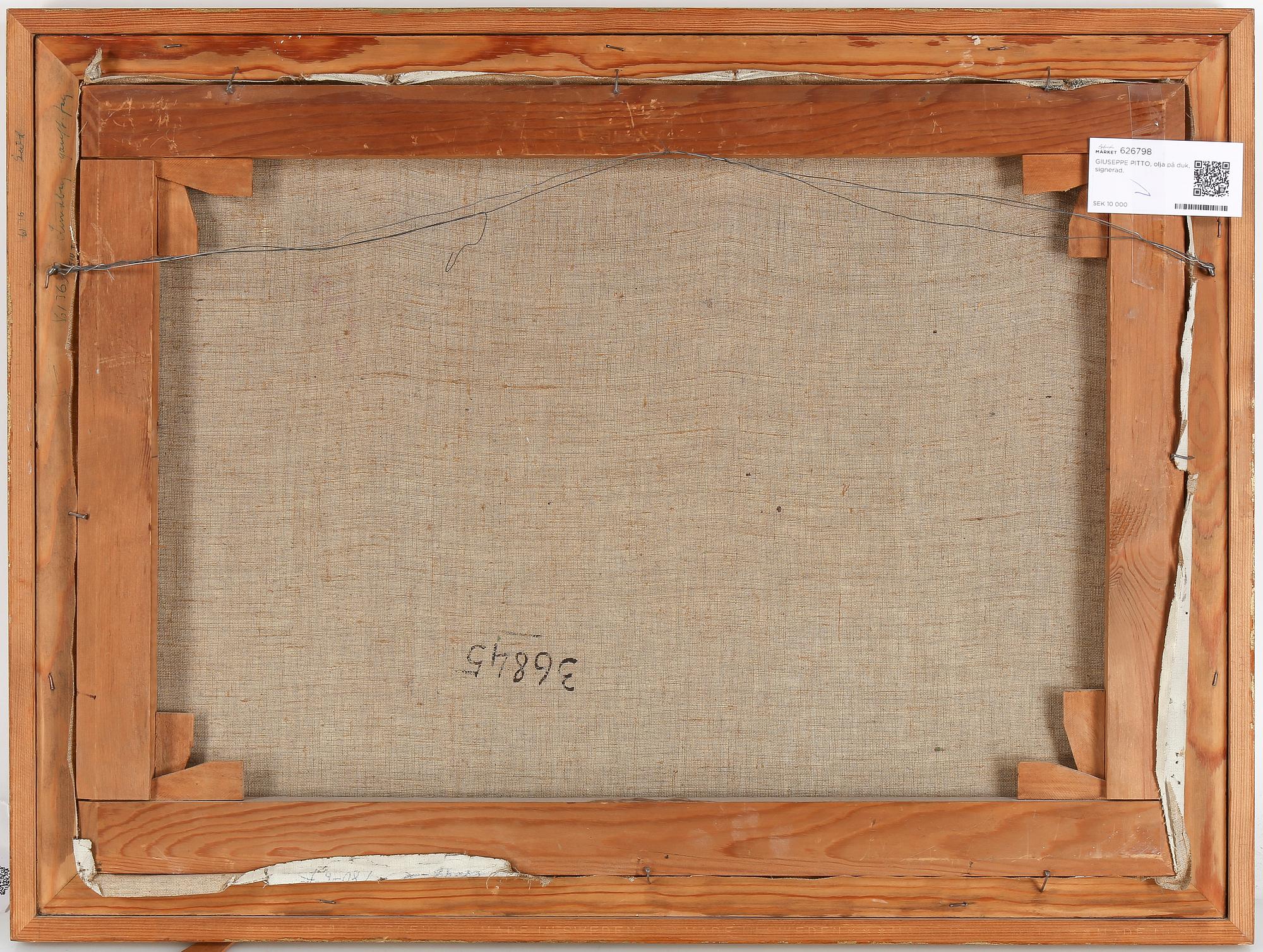 GIUSEPPE PITTO, olja på duk, signerad.