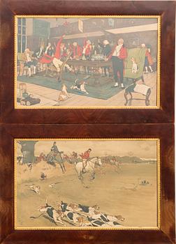 Cecil Aldin, 4 pcs "The Fallowfield Hunt".