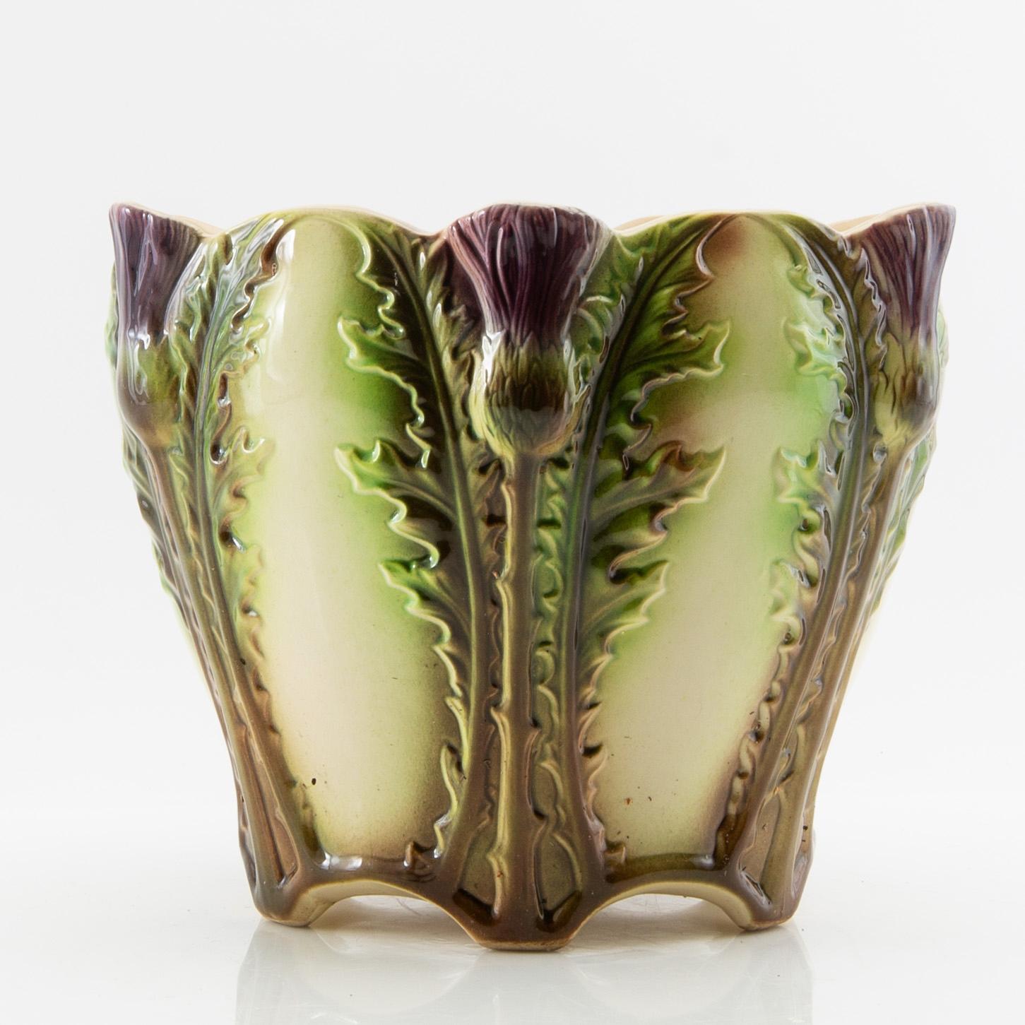 Outer casing Jugend, Saint Clement France early 20th century stoneware.