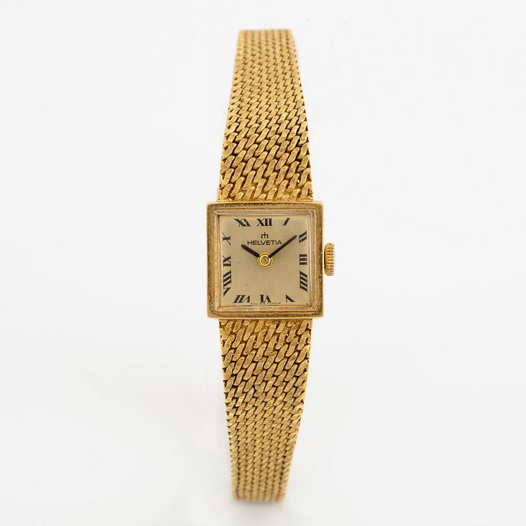 Helvetia, armbandsur, 18K guld, 14,5 mm.