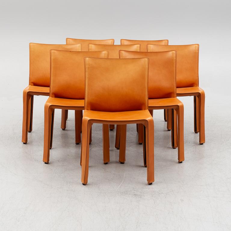 Mario Bellini, stolar, 8 st, modell "412 CAB", Cassina, Italien.