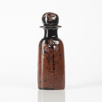 Stig Lindberg, a stoneware bottle with stopper, Gustavsbergs Studio, Sweden.