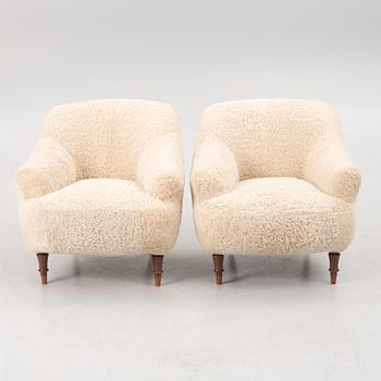 Armchairs, a pair, Swedish Modern, circa the mid-20th century.