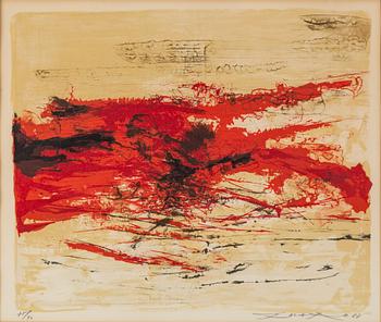 ZAO WOU-KI, colour lithograph, signed and numbered 75/90.