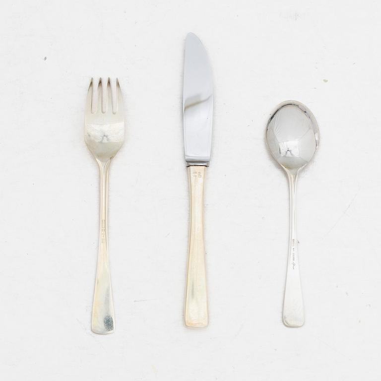 Eric Löfman, A silver cutlery set, model Sten Sture, MGAB and Mema Guld & Silver Ab, Lidköping, some 1977 (31 pieces).