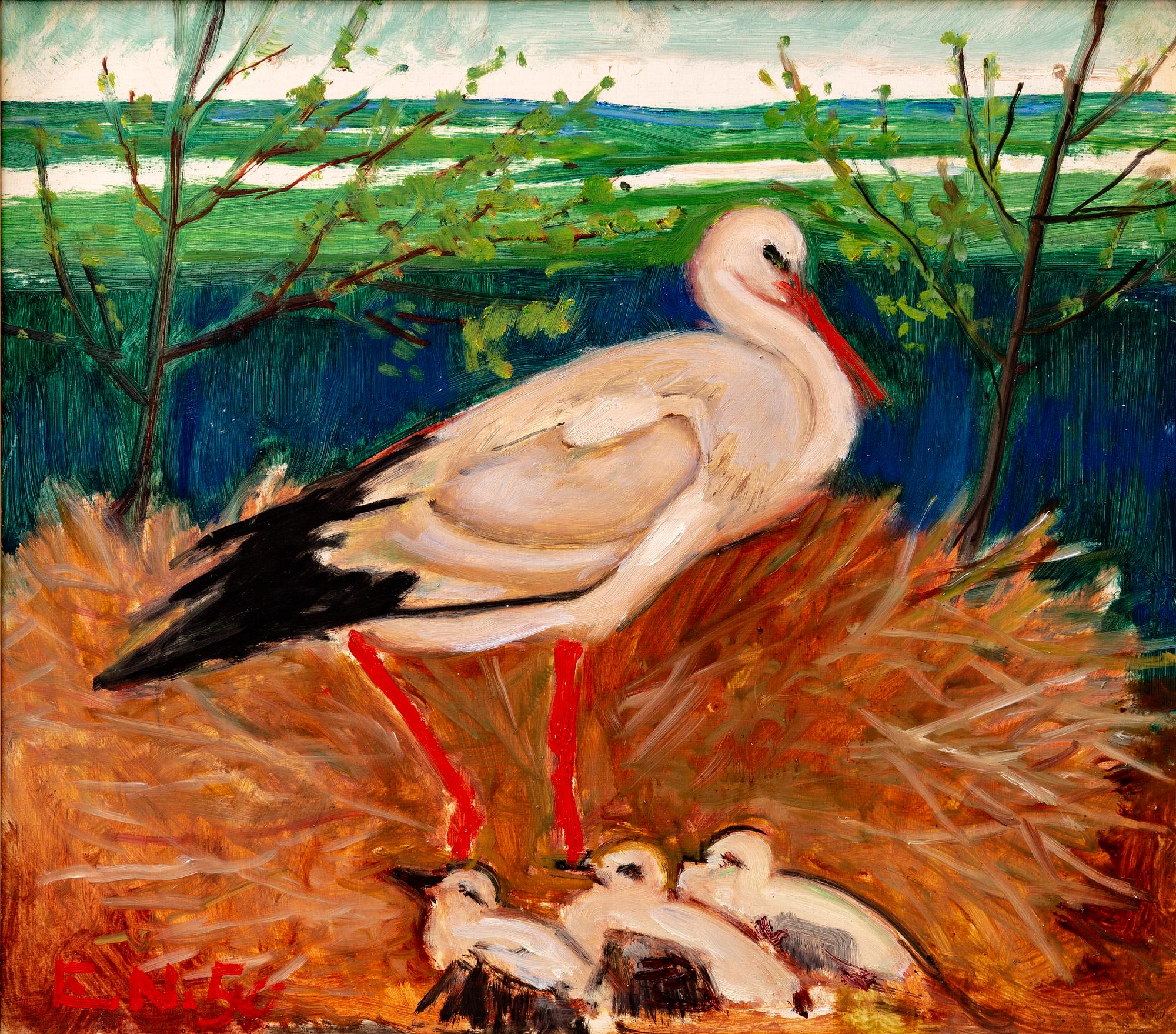 Ernst Norlind, olja på pannå signerad och daterad 50.