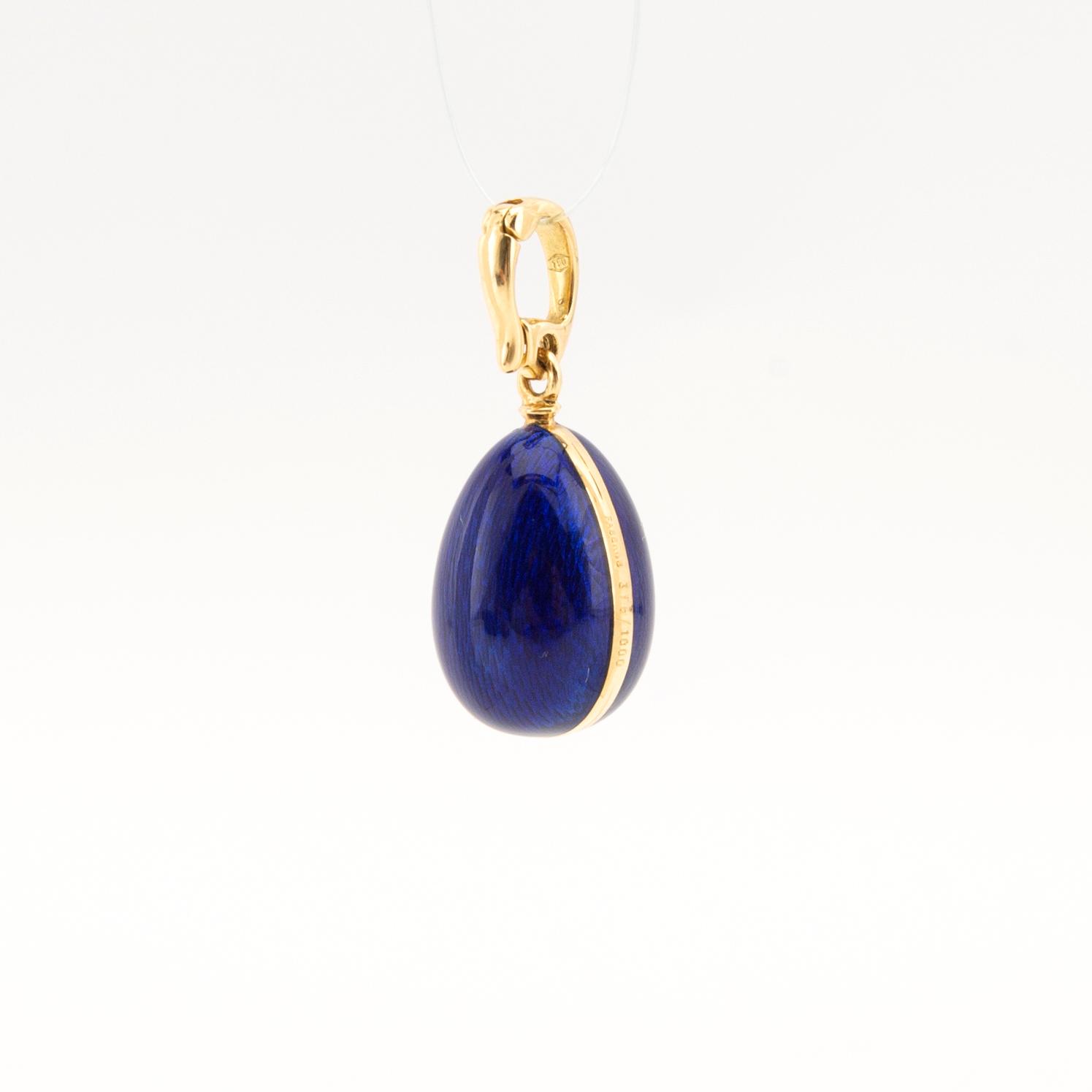 Fabergé pendant in 18K gold and enamel, numbered 316/1000 by Victor Mayer.