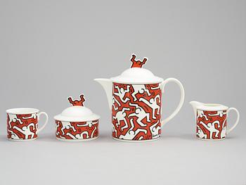 A Keith Haring 16 pcs porcelaine service by Villeroy & Boch.