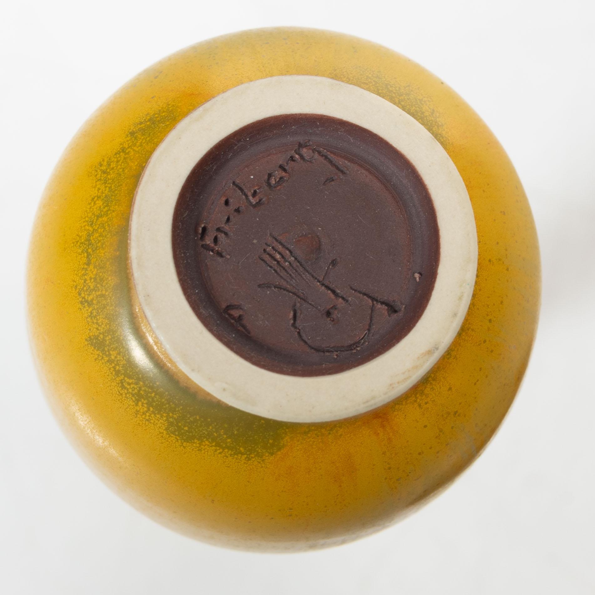 Berndt Friberg, a pair of bowls, and a vase, stoneware, Gustavsberg studio, 1954; 1972 and 1974.