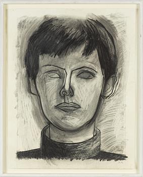 Jan Svenungsson, cahlk drawing, signed and dated -86.