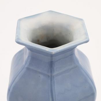 A claire de lune glazed vase, China, 20th Century.