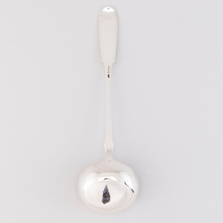 A Russian silver soup ladle, mark of Grachev, Saint Petersburg 1899-1908.