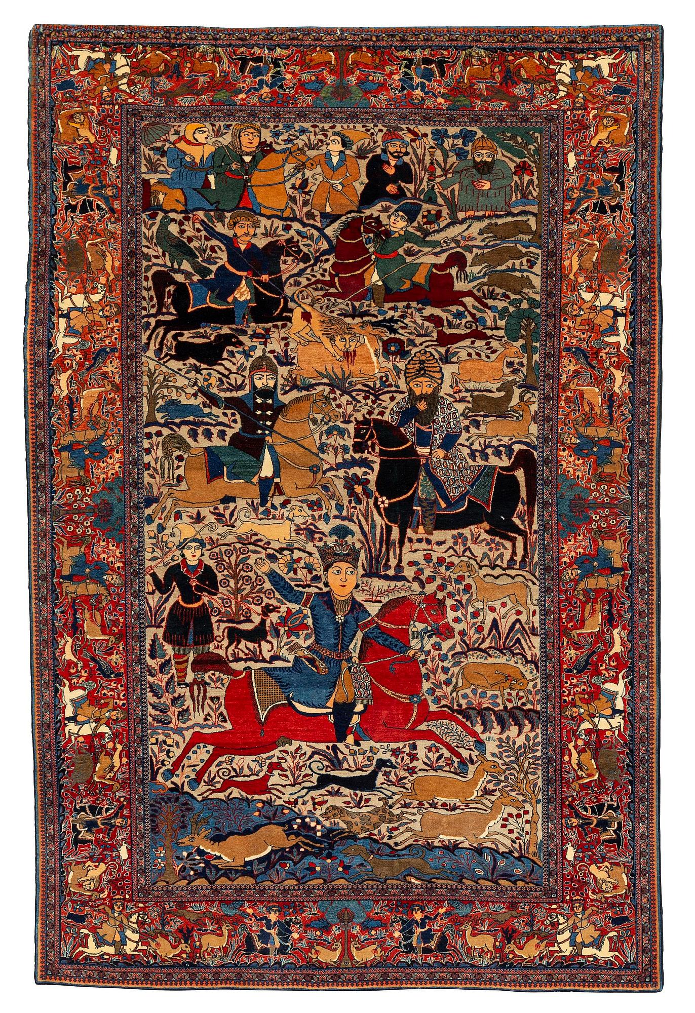 A Kashan 'Mohtasham' rug, c. 211 x 139 cm.