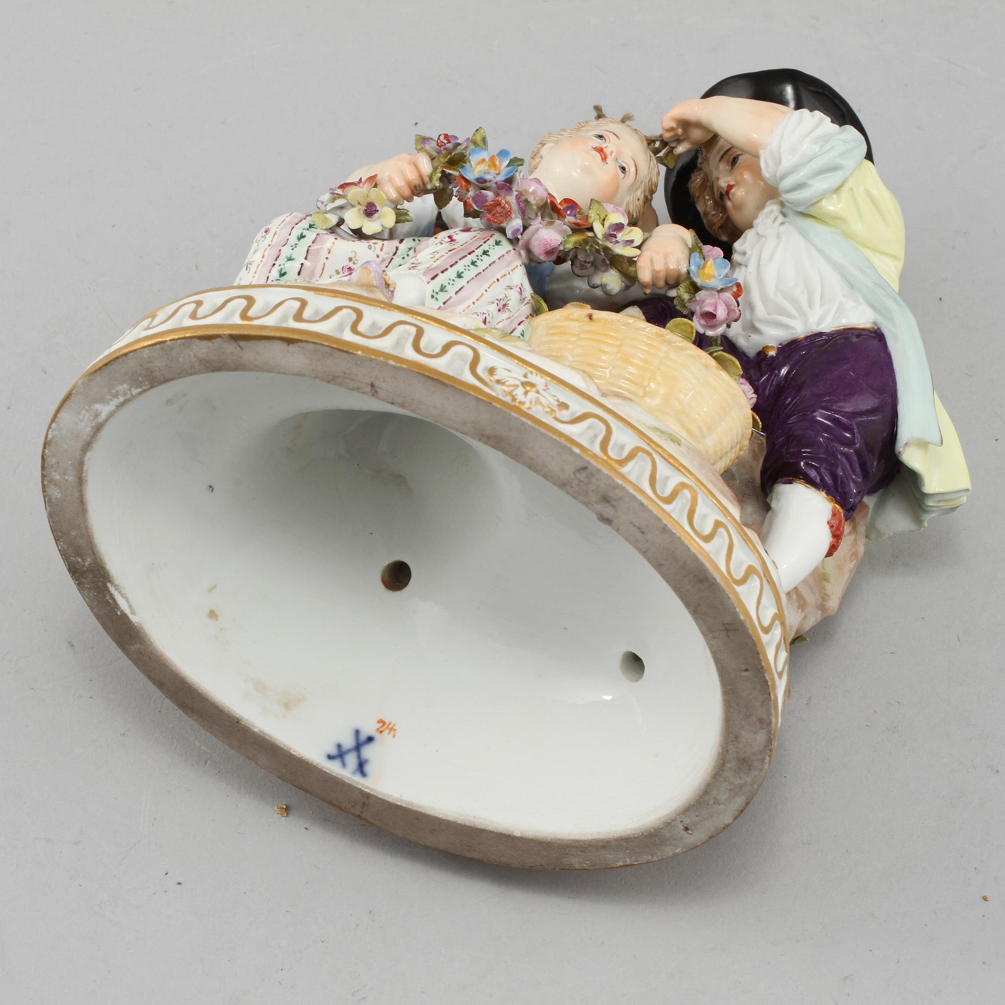 FIGURIN, porslin, Meissen, 1900-talets första del.