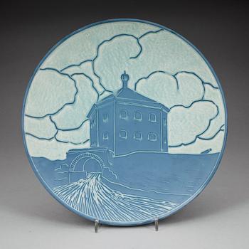 FAT, stengods, sgrafitto, Josef Ekberg Gustavsberg 1923.