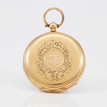 FICKUR, 18K guld, omkring år 1900.