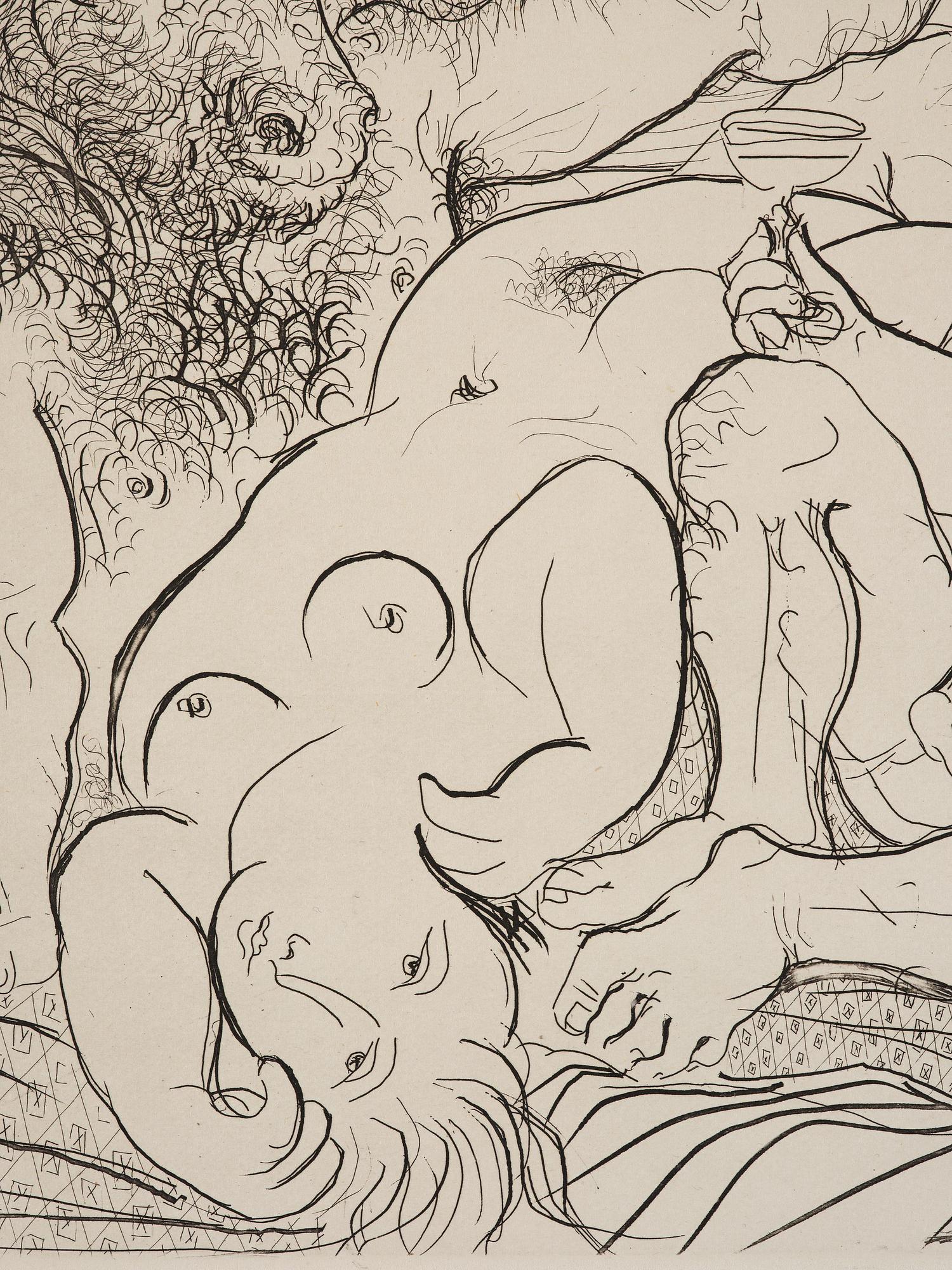 Pablo Picasso, "Scène bacchique au Minotaure".