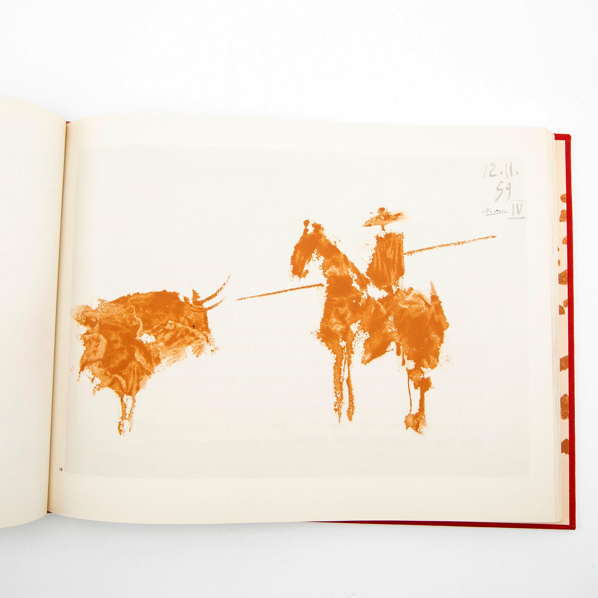 Pablo Picasso, bok, "Toreros", med fyra litografier, André Seuret, Monte Carlo, 1961.