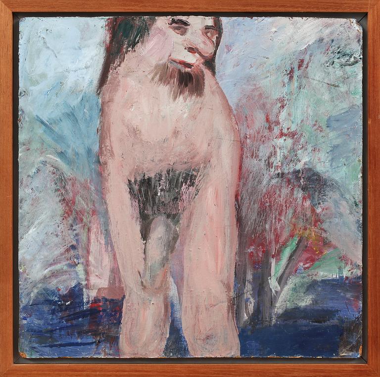 KARIN WIKSTRÖM, olja på pannå, monogramsign.